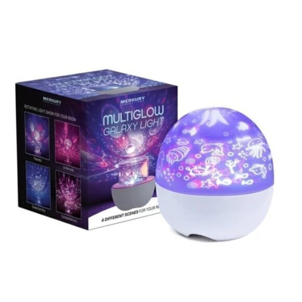Merkury Innovations Multiglow Galaxy Night Light LED Lightshow Projector